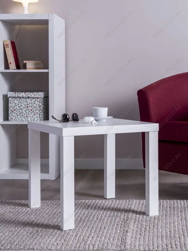 Стол журнальный Энкель, 50x50x45 см, белый | изображение 6