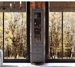 САГА шкаф с витриной 50 серый | изображение 5