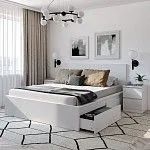 Комплект выкатных ящиков для кровати Варма СЭНГ, 100х61х26 см, белый | изображение 4