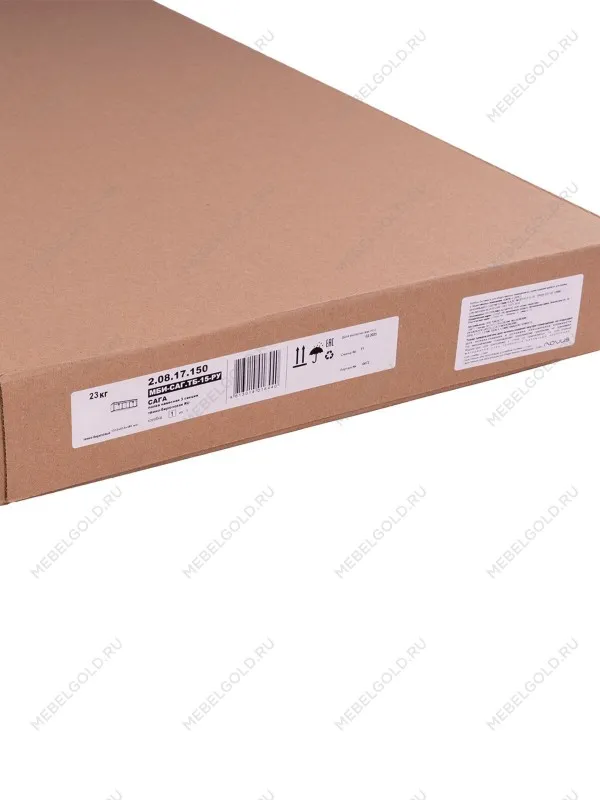 Полка навесная Сага, 3 секции, белая/ясень | изображение 5