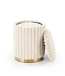 Комплект Halmar FIDO (2 пуфа) (кремовый/золотой) | изображение 2