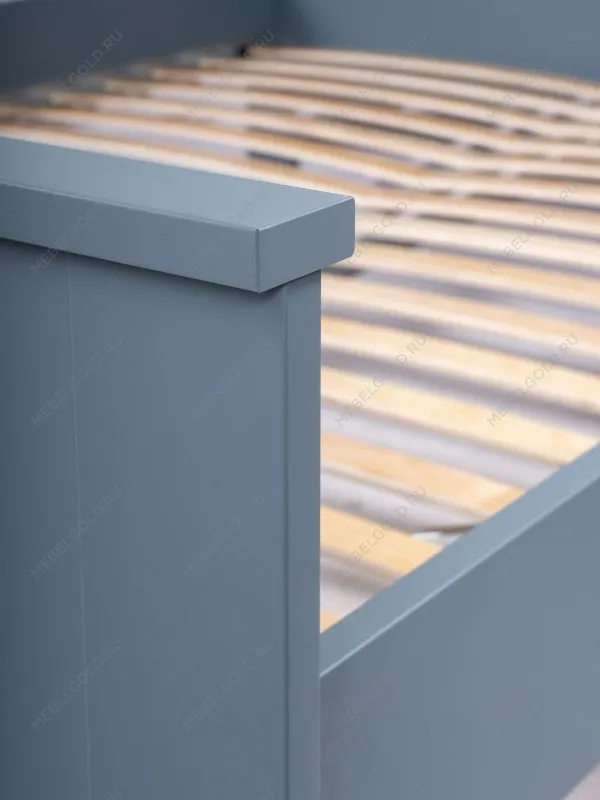 Кровать двуспальная Сага, 140х200 см, темно-бирюзовая | изображение 4