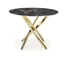 Стол обеденный Halmar RAYMOND 2 (черный мрамор/золотой)