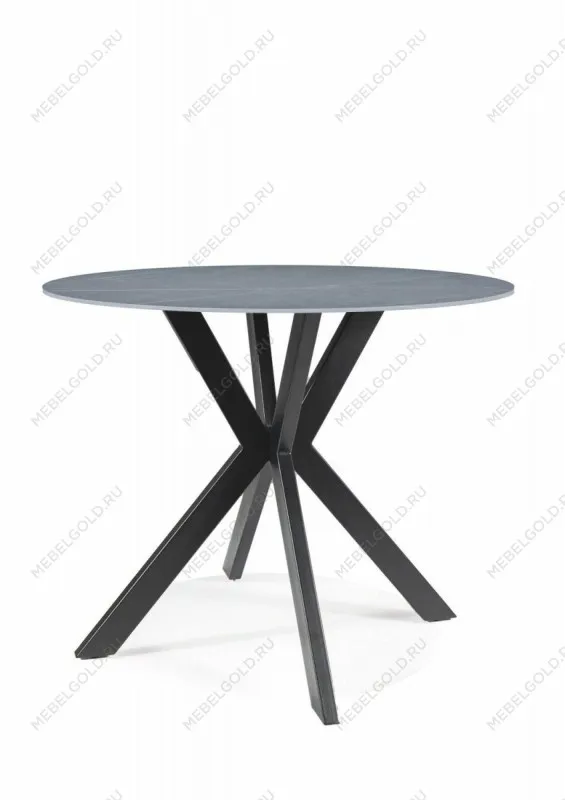 Стол обеденный Signal TALIA (эффект серого мрамора/черный)