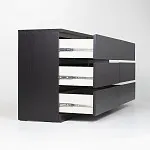 Комод Варма, 6 ящиков, горизонтальный, 160х78х40 см, шпон натурального дерева, ясень черный | изображение 15