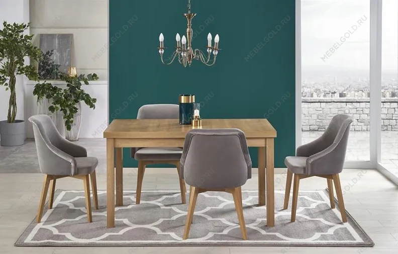 Стул кухонный Halmar TOLEDO 2 (дуб медовый/solo 265) | изображение 9