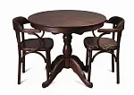 Стол обеденный Круглый-0090 (темный тон) | изображение 2
