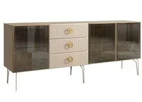 Комод 2.1м Bogemia Fillini (Слоновая кость) (Novabuk/Золото) БМКМ-5(Fi)[5]