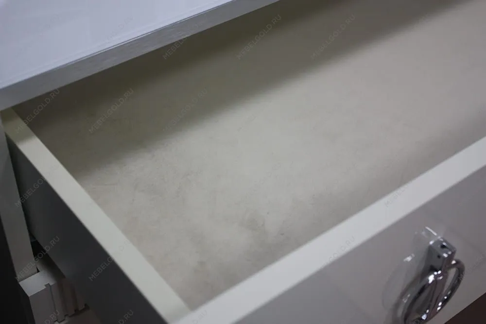 м. Марьина Роща - Комод узкий c планкой Римини СОЛО (белый серебро) РМКМ-2 (s) | изображение 7