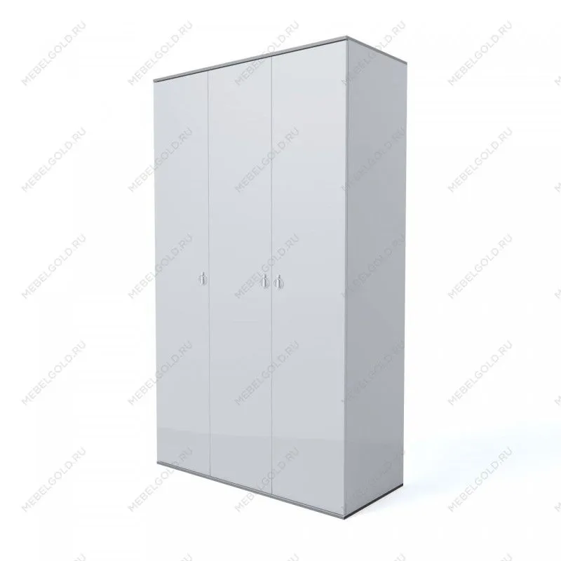 Шкаф 3-х дверный Римини (Белый/Серебро) РМШ2/3