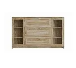 БРИМНЭС / СИРИУС тумба ИКЕА / IKEA 2 двери со стеклом и 3 ящика 156х95 сонома | изображение 1