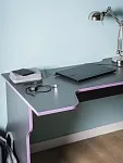 Стол компьютерный Вардиг, 120х75х82 см, антрацит/фиолетовый | изображение 2