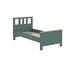 САГА кровать одинарная 90х200 темно-бирюзовая/ясень | изображение 2