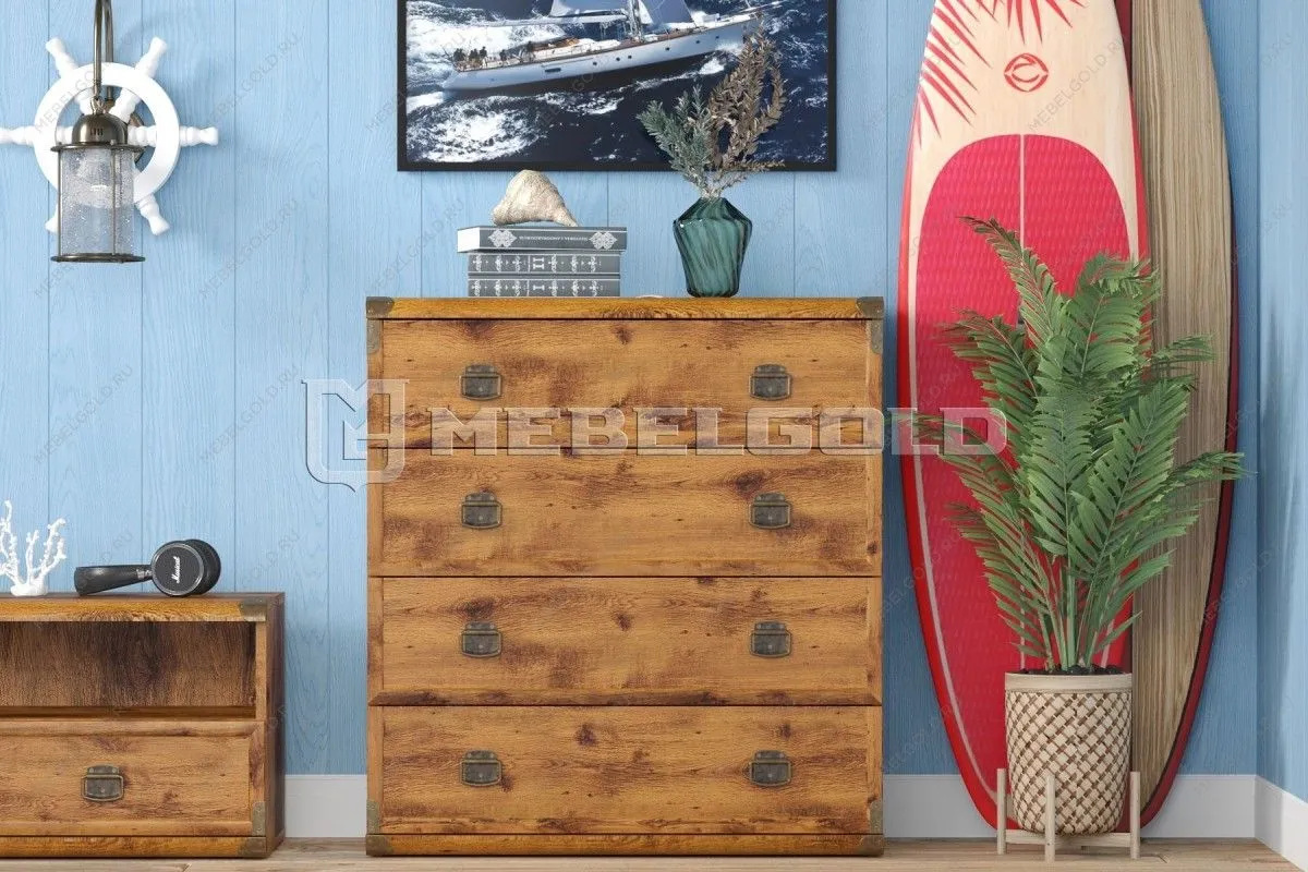 Комод Индиана JKOM4S/80 дуб саттер | изображение 1