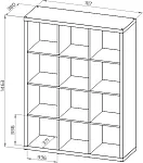 КАЛЛАКС / ФОРА Стеллаж ИКЕА / IKEA 12, широкий стеллаж с открытыми ячейками, тамбурат, цвет белый | изображение 3