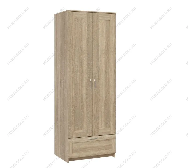 БРИМНЭС / СИРИУС Шкаф двудверный ИКЕА / IKEA с выдвижным ящиком, Дуб Сонома | изображение 3