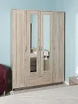 Шкаф Сириус, 4 двери и 1 ящик с зеркалом, 156х59х220 см, дуб сонома | изображение 3