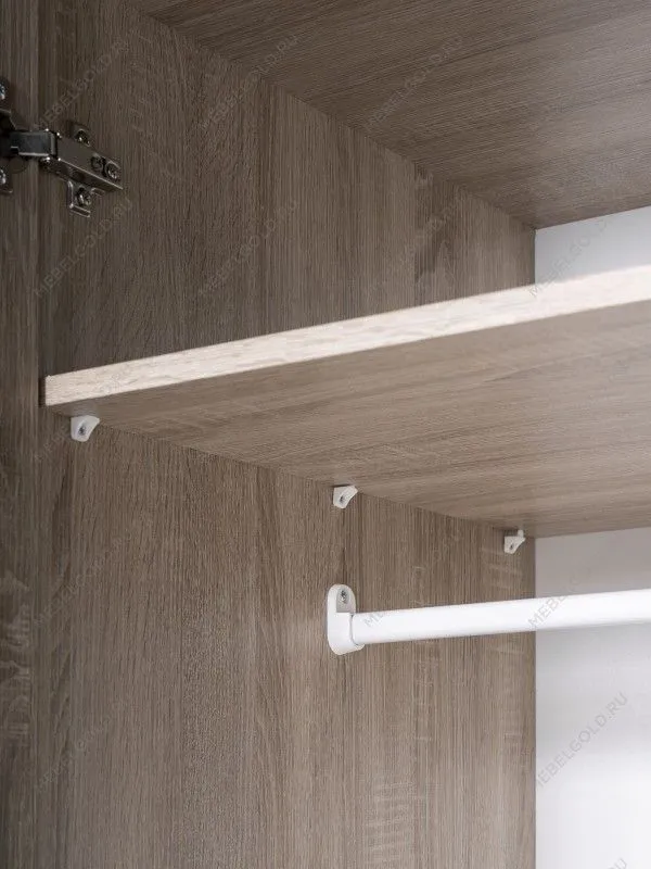 Шкаф Сириус, 3 двери и 1 ящик с зеркалом, 117х59х220 см, дуб сонома | изображение 14