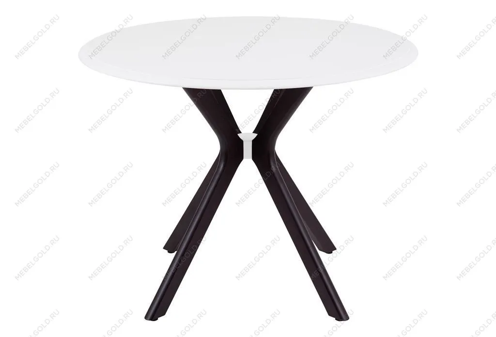 Стол Пекин (1000*1000/цвет столешницы Белый/цвет ножек Венге) | изображение 2