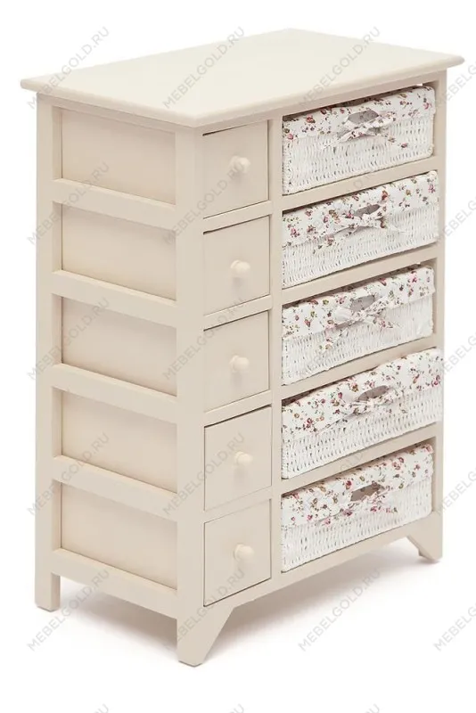 Комод с 5-ю корзинами и 5-ю ящиками Secret De Maison CABAS Белый