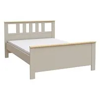 Кровать двуспальная Сага, 140х200 см, кашемир/ясень