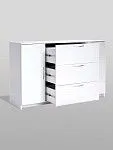 Тумба Сириус, 2 двери и 3 ящика, 156х41х95 см, белая | изображение 11