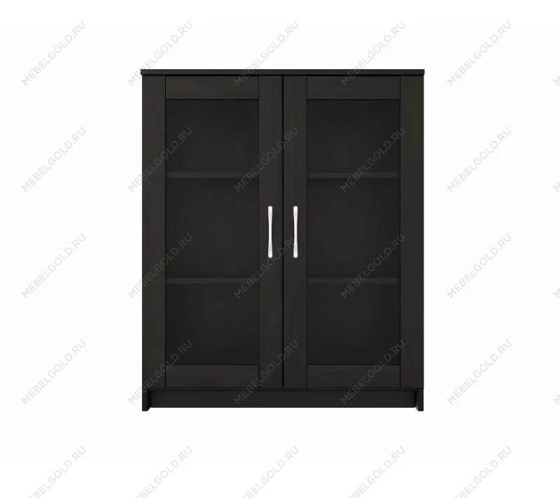 БРИМНЭС / СИРИУС тумба ИКЕА / IKEA 2 двери со стеклом 78х95 Дуб Венге | изображение 1