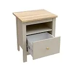 Тумба прикроватная Сага, с доводчиками, 51х41х62 см, кашемир/ясень | изображение 1