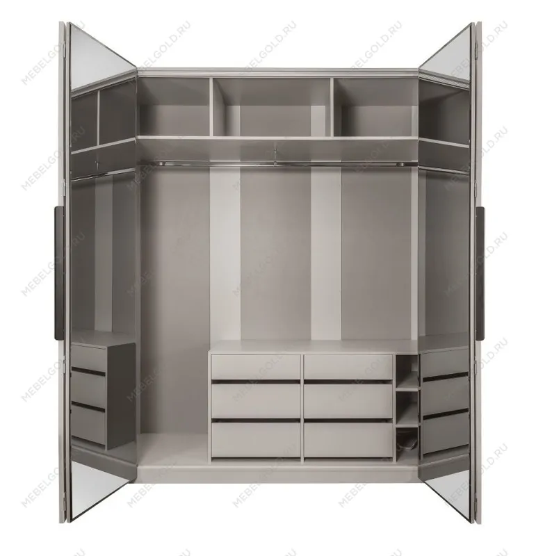 Шкаф Стелла 4-дверный светло серый камень | изображение 2