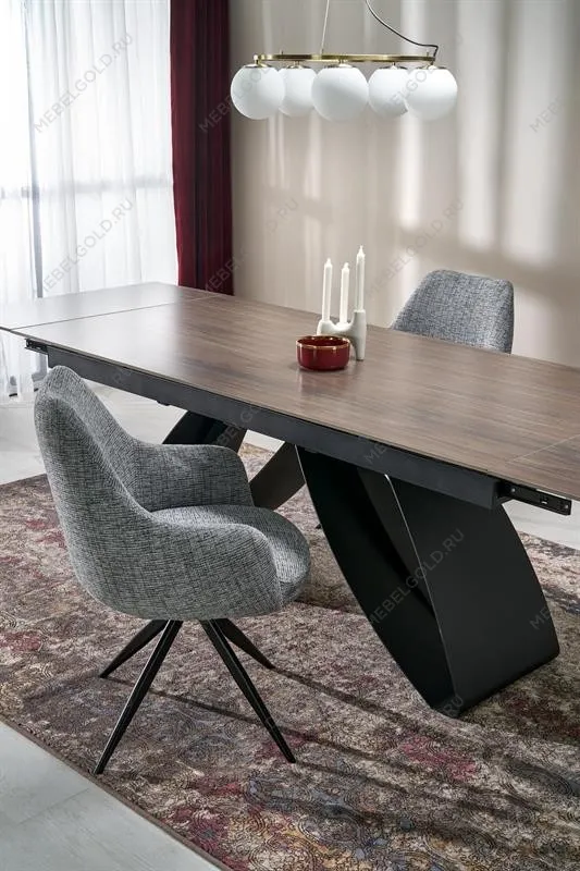 Стол обеденный Halmar HILARIO 180 (орех/черный) | изображение 7