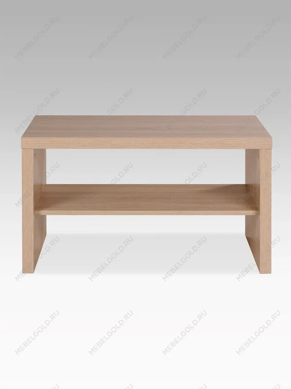 Стол журнальный Энкель, с полкой, 82x50x45 см, дуб беленый | изображение 3