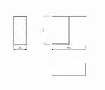 Разделительная секция для шкафа МАКС, 100х36 см, серая | изображение 2