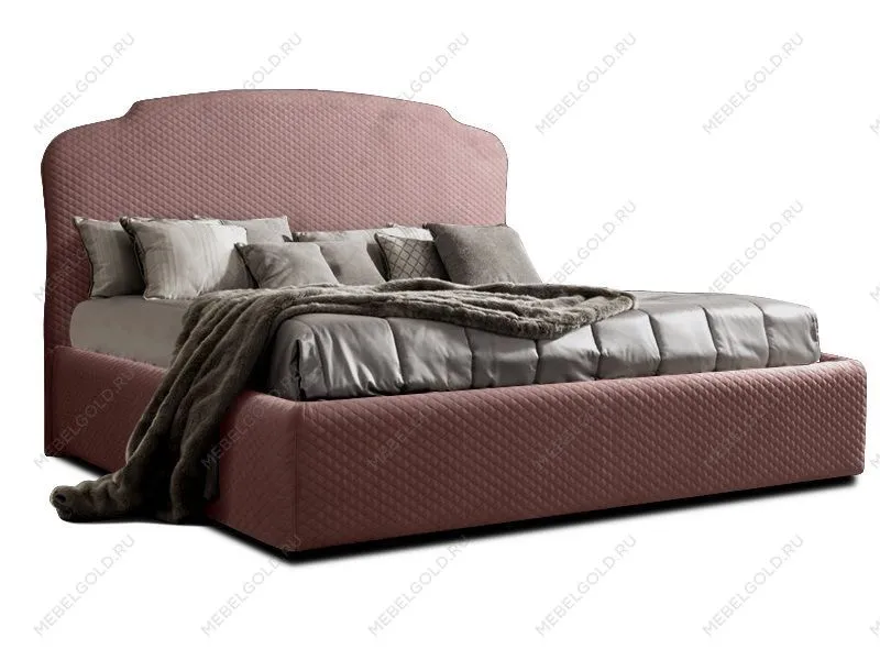 Кровать Римини 1,4 м, с подъемным механизмом (пепельно-розовый), РМКР140-1[3], гладкие царги | изображение 1