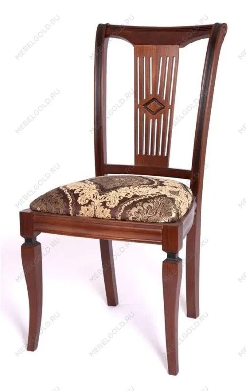 Стул Милорд №4 (Темный Орех+патина темная/ткань Сопрано шоколад)