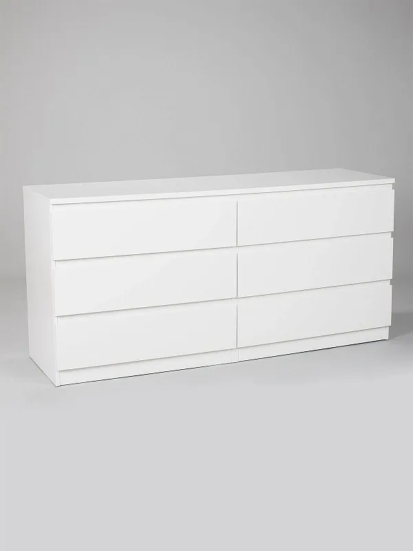 Комод Мальта, 6 ящиков, горизонтальный, с доводчиками, 160х48х76 см, белый | изображение 12