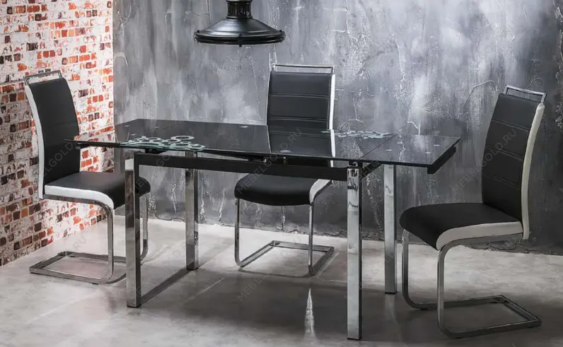 Стол обеденный Signal GD-017 110 раскладной (черный) | изображение 3