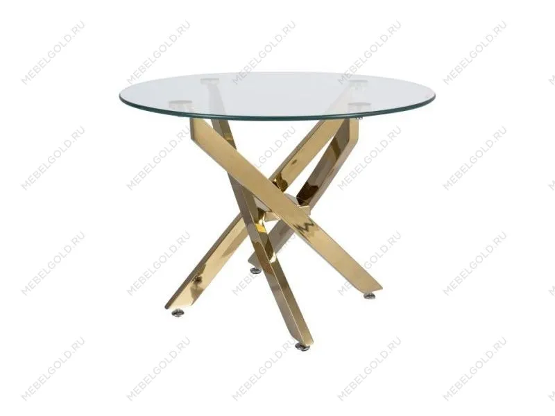 Стол журнальный Signal AGIS A (прозрачный/золотой)