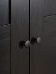 Шкаф Макс, 2 двери, 75х38х233 см, черно-коричневый, дуб венге | изображение 8