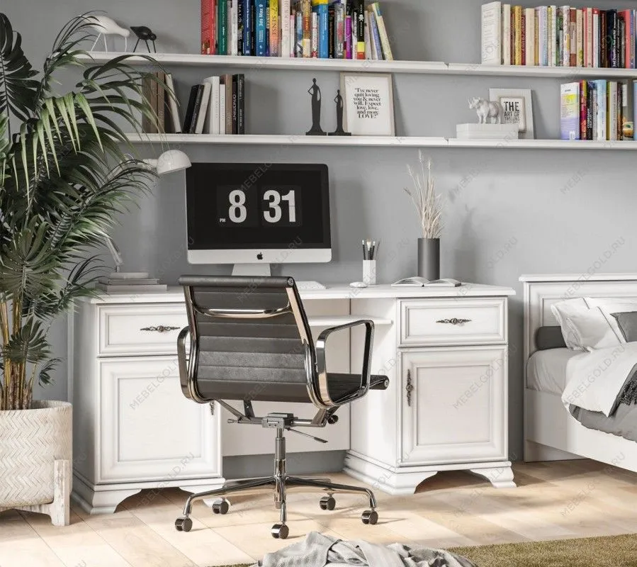 Стол письменный Кентаки BIU2D2S белый - Выставка Лобня | изображение 3