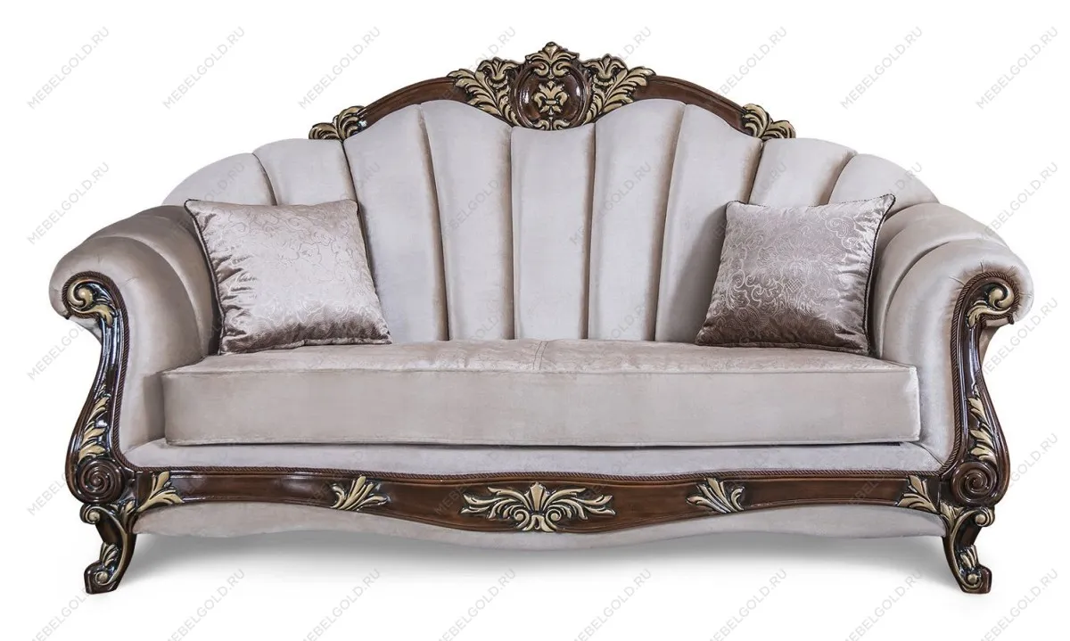 Диван Марселла 3х местный корень дуба глянец | изображение 1