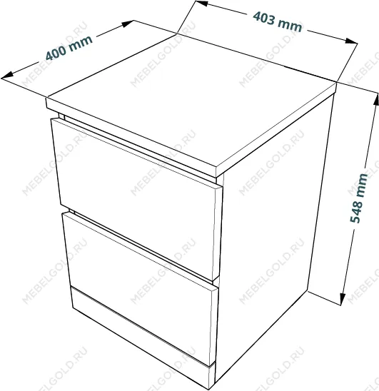МАЛЬМ / VARMA Тумба прикроватная ИКЕА / IKEA 2, 40x54.8x40, пигмент, белый | изображение 2