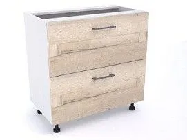 Стол с ящиками СЯ-80 (2), Дублин (800*470*820) Дуб галифакс белый, 21622