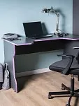 Стол компьютерный Вардиг, 120х75х82 см, антрацит/фиолетовый | изображение 1