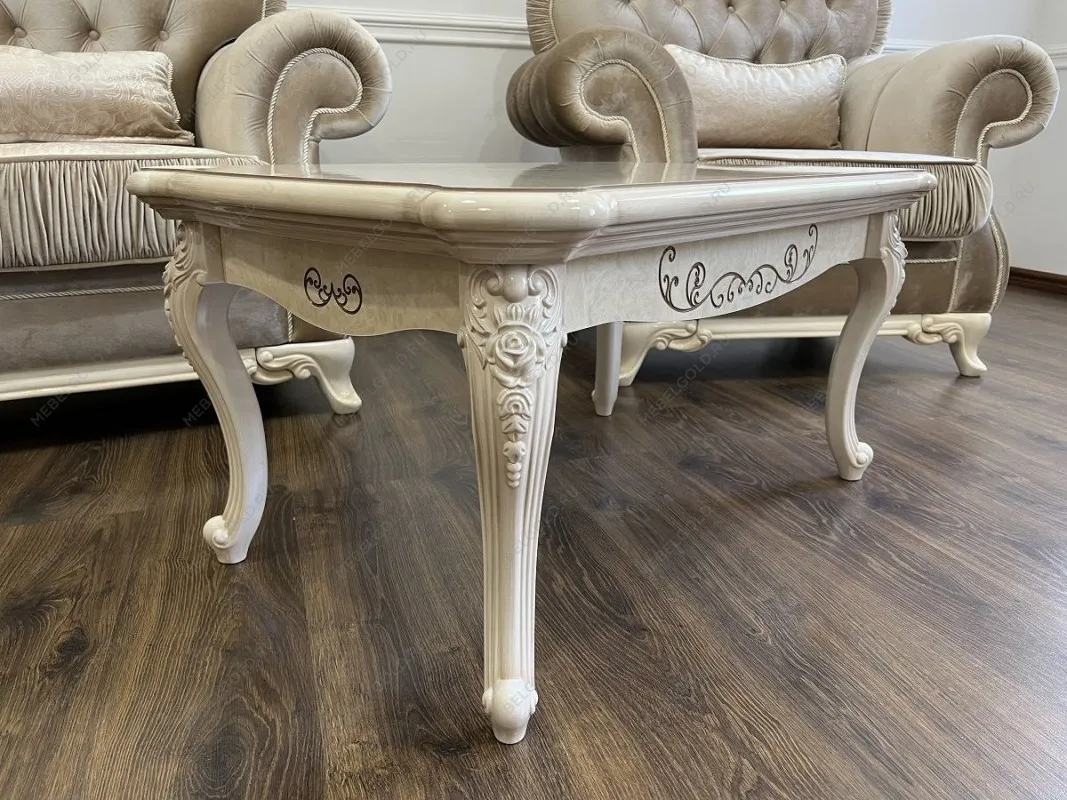 БРОНЬ! м. Марьина Роща - Столик прямоугольный Патрисия крем корень глянец | изображение 2