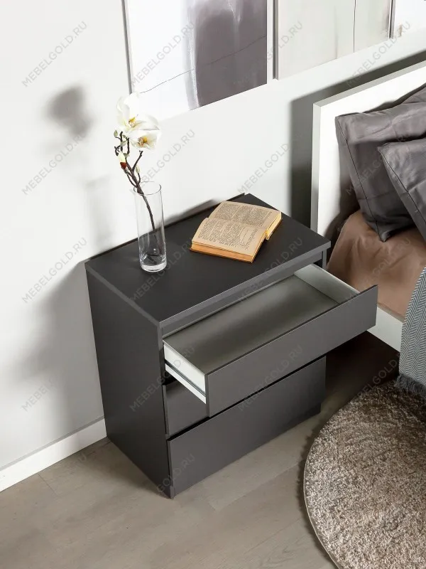 Комод Кастор, 3 ящика, 65х40х71 см, серый | изображение 9