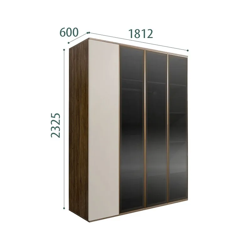Шкаф 4-х дв. Bogemia Woodline Air (Шелк/Золото) БМШ2/4(3)