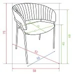 м. Марьина Роща - Стул Пиза темно-синий бархат ножки матовое золото | изображение 10