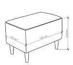 Пуф КИРКАС, 57х36х43 см, жёлто-оранжевый | изображение 3