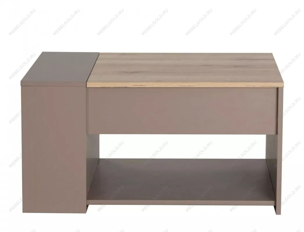 Стол журнальный Signal DROP (дуб/бежевый) 80/60/42-56 | изображение 1