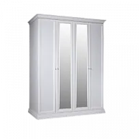 Шкаф 4-х дв. для платья и белья (2 зеркала) Амели дуб АМШ1/4